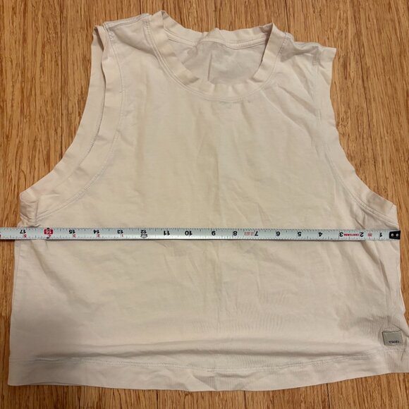 Vuori Womens Size Small Salt Crew Neck Cropped Feather Tank Top - Picture 5 of 7